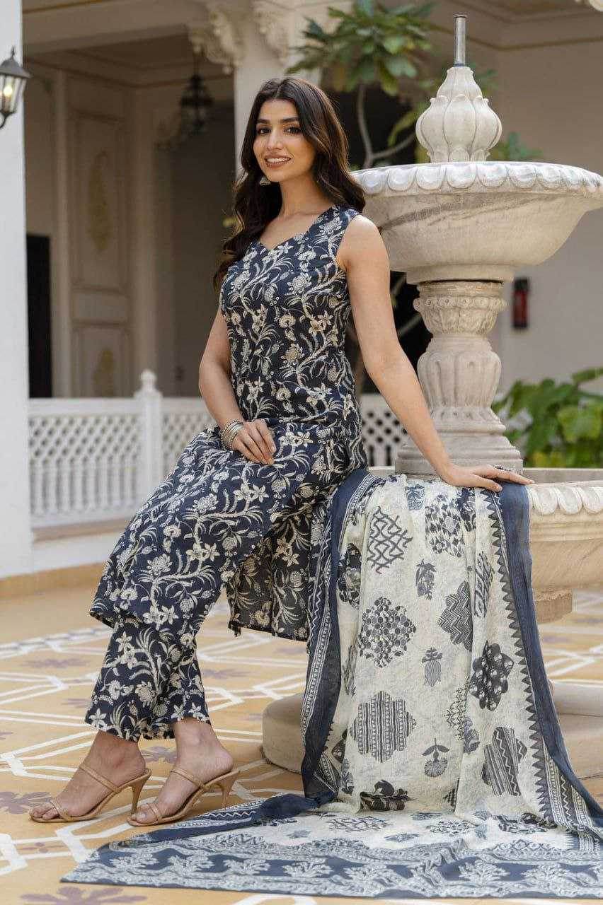 Cotton Printed Cotton Sleeveless Dresse - MYLUXURY LANE ENTERPRISE